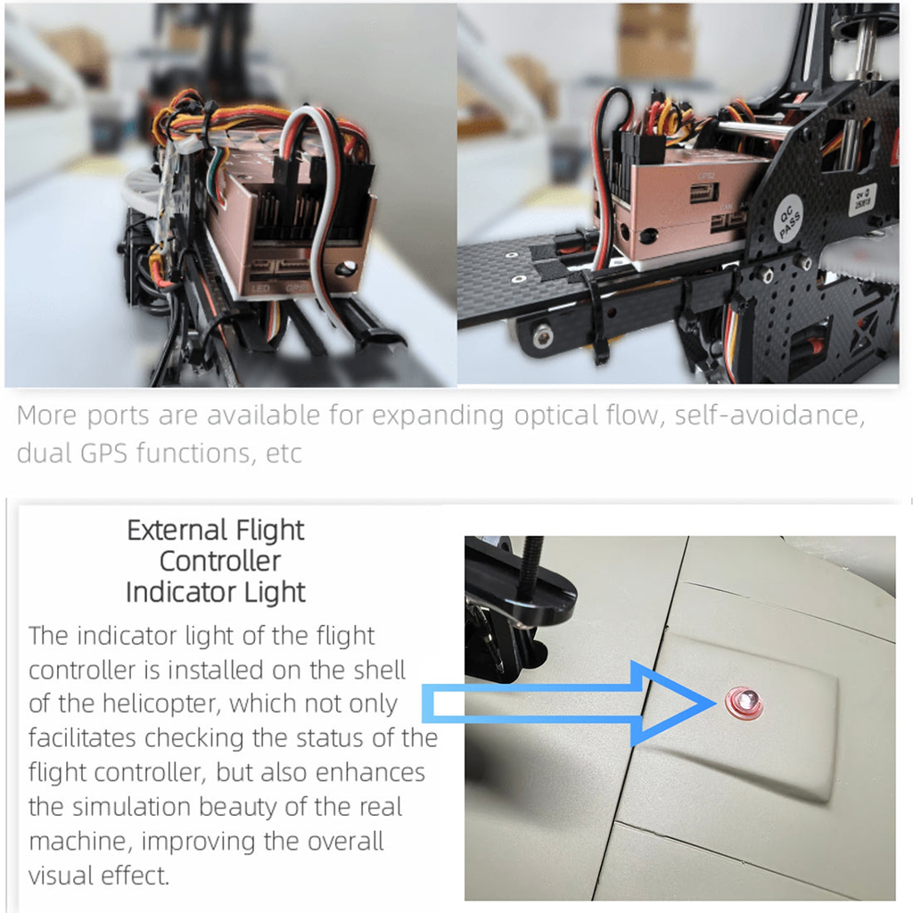 FLISHRC FL500 AH-1 Cobra 500-Class Large Scale GPS RC Helicopter Model with L7 Flight Controller 2.4G 6CH RTF