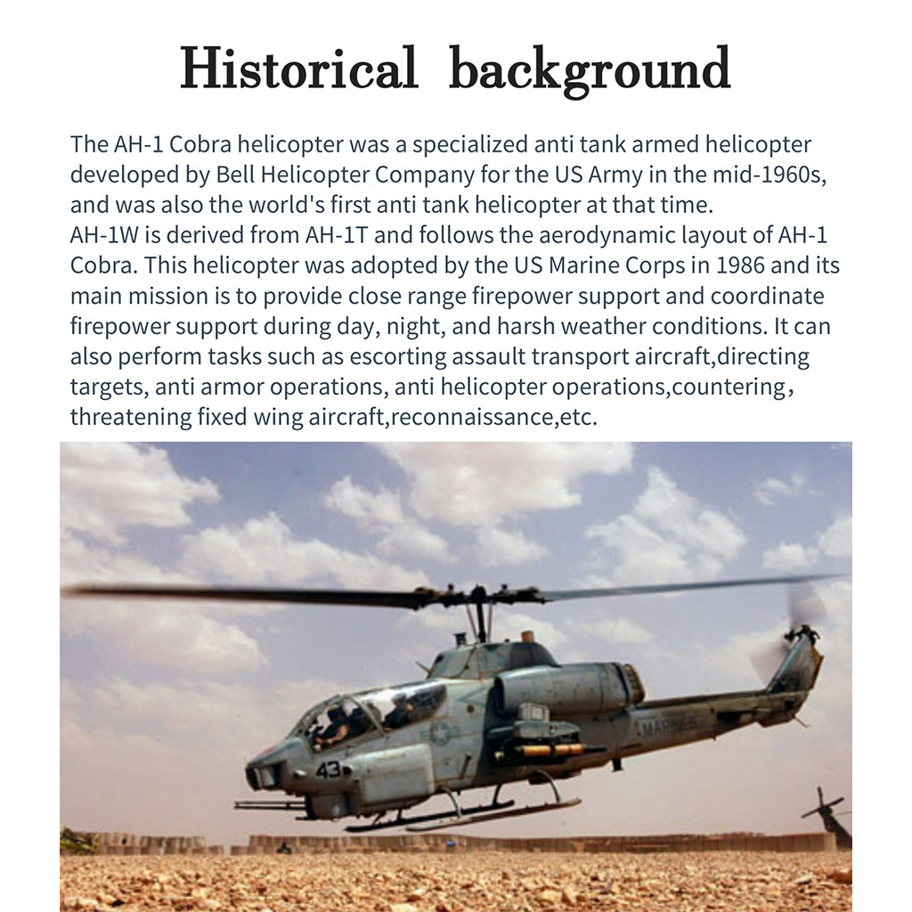 FLISHRC FL500 AH-1 Cobra 500-Class Large Scale GPS RC Helicopter Model with L7 Flight Controller 2.4G 6CH RTF