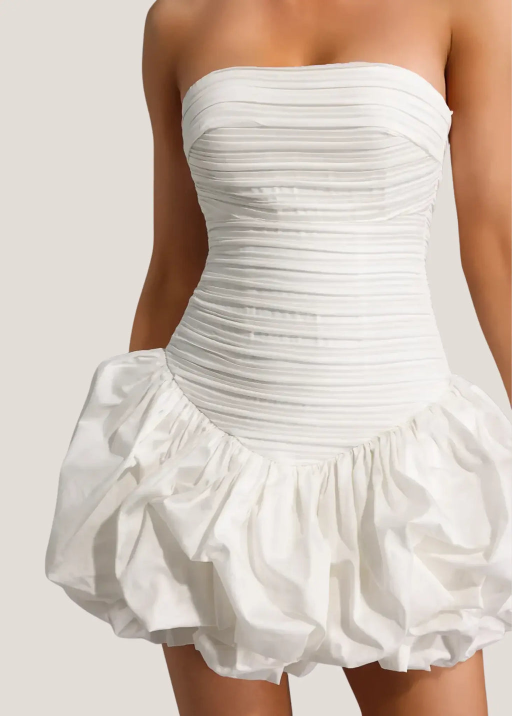 White suspender princess dress