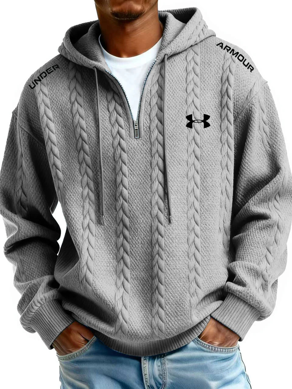 Stylish Men's Half-Zip Hoodie