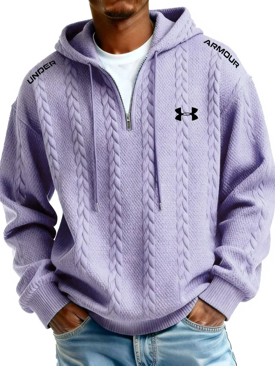 Stylish Men's Half-Zip Hoodie