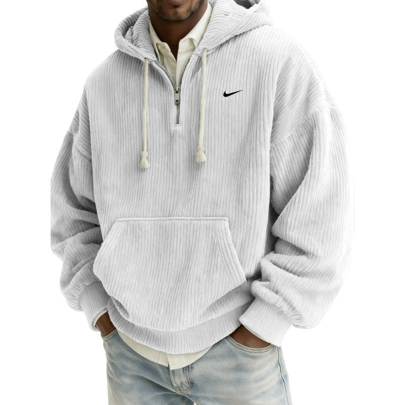 NK Striped Casual Half-Zip Pullover