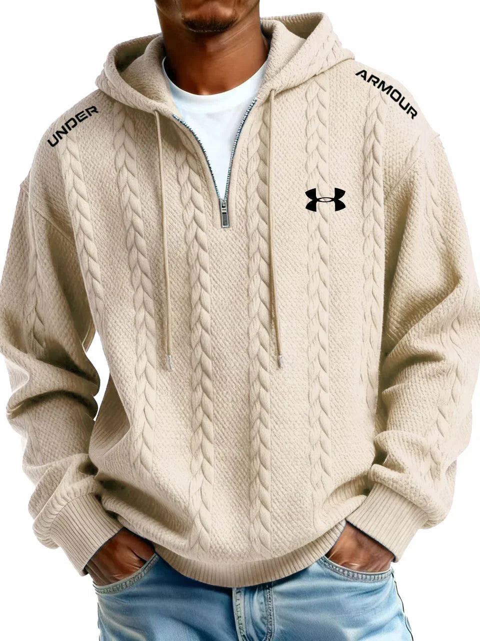 Stylish Men's Half-Zip Hoodie