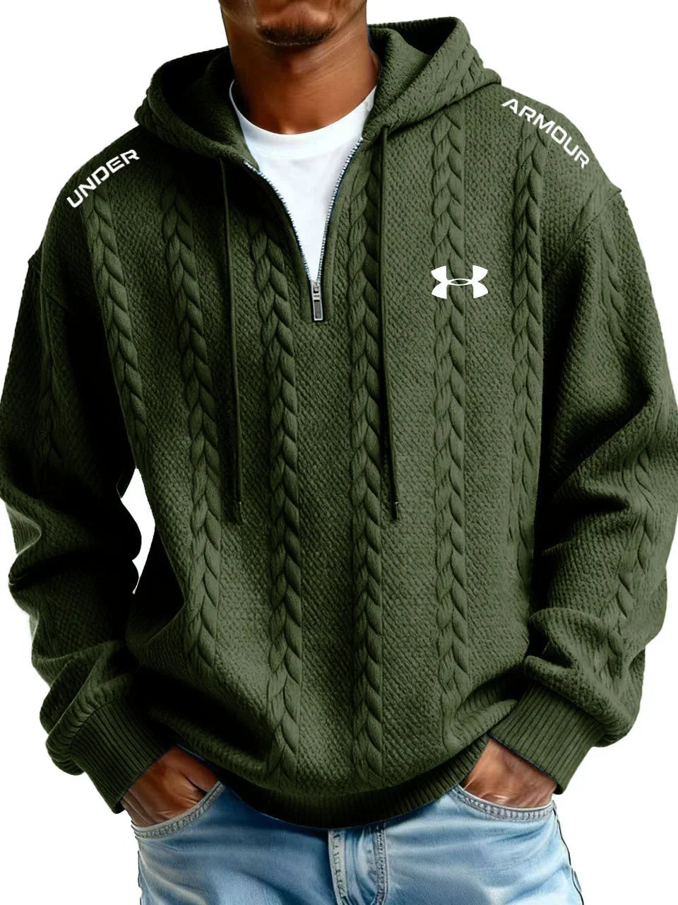 Stylish Men's Half-Zip Hoodie